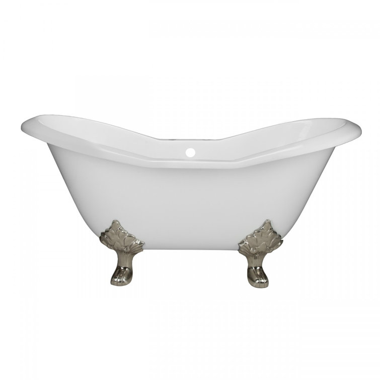 Chevington Grace 72'' x 30'' Freestanding Soaking Porcelain Bathtub